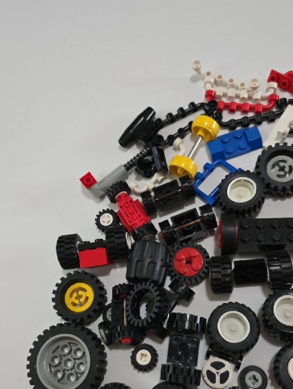 LEGO Mixed Building Toy Wheels and Parts - Black, Yellow, Red, Blue - Picture 3 of 4